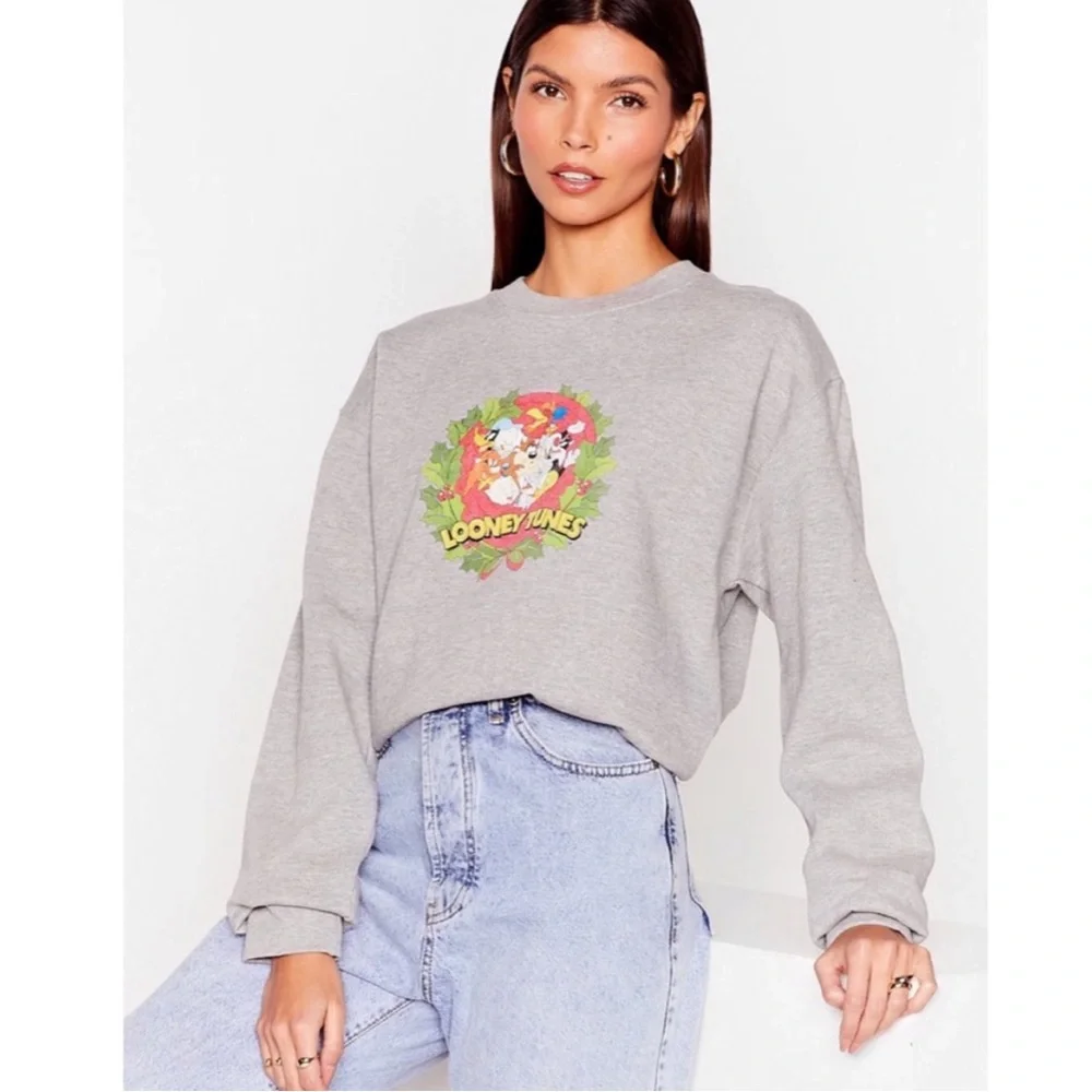 NWT Nastygal Looney Tunes Christmas Sweater